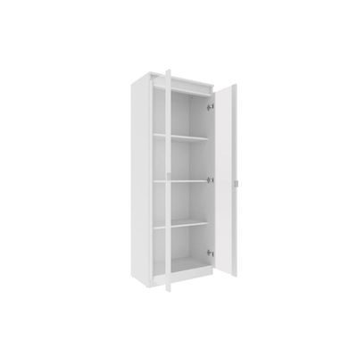 Multiuso Lavanderia AM-3111 c/ 2 Portas c/ Vidro Branco - Tecno Mobili