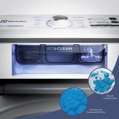 Máquina de Lavar Electrolux 14kg Branca Essential Care com Cesto Inox e Jet&Clean (LED14) 220V