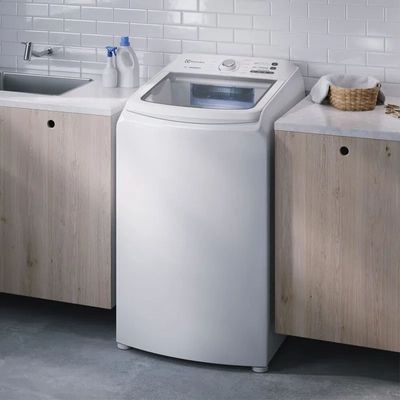 Máquina de Lavar Electrolux 14kg Branca Essential Care com Cesto Inox e Jet&Clean (LED14) 220V