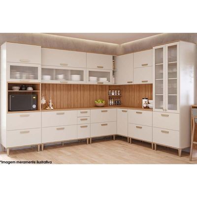 Armário de Cozinha Modulado Estela Porta Tempero 52cm Cinamomo - MGM