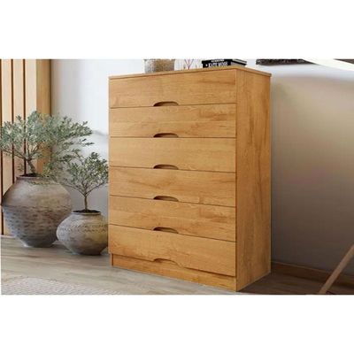 Cômoda Casal Sevilha c/ 6 Gavetas Peroba - Europa