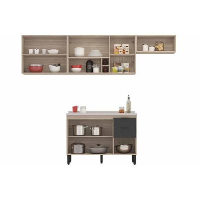 Kit Cozinha Demóbile 4 Peças Firenze C4P253 Amendola/Nude Prime TX