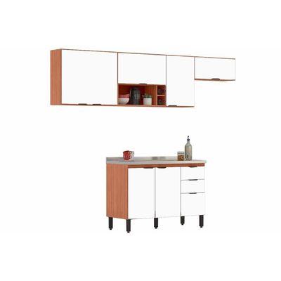 Kit Cozinha Demóbile 4 Peças Firenze C4P253 Amendola/Nude Prime TX