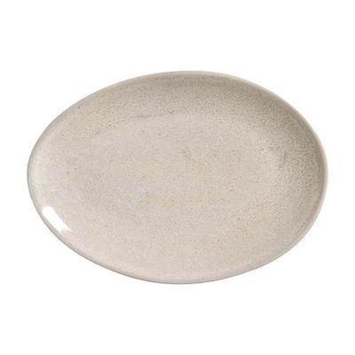 Conjunto de Pratos de Sobremesa Ovais Porto Brasil Orgânico Latte 22,5cm - 6 peças