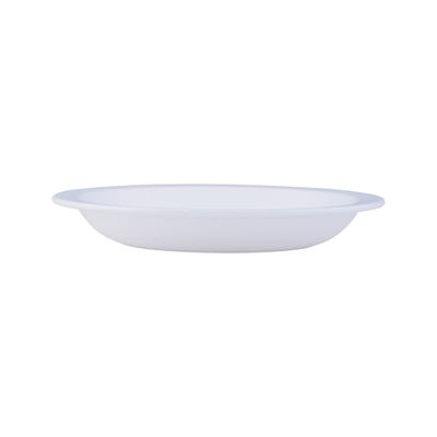 Prato Elegance Fundo Redondo 22cm Branco em Policarbonato