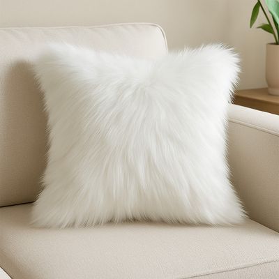 Tecido Pelúcia de Pelo Alto 1,60x2,00 m para Decoração Off White