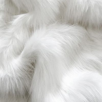 Tecido Pelúcia de Pelo Alto 1,60x5,00 m para Decoração Off White