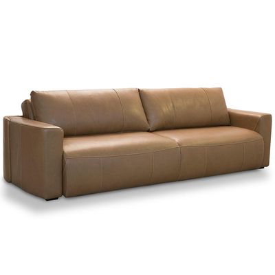 Sofá Cama Retrátil 4 Lugares Para Sala 290cm Tâmisa L06 Couríssimo Marrom Castanho - Lyam Decor