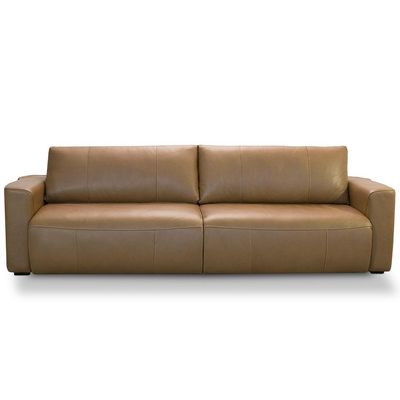 Sofá Cama Retrátil 4 Lugares Para Sala 290cm Tâmisa L06 Couríssimo Marrom Castanho - Lyam Decor
