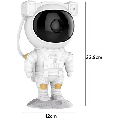 Projetor de Estrelas Luminária Astronauta USB – Céu Estrelado Giratório para Quarto e Sala Led Decoração