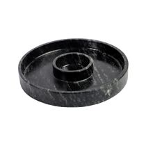 Prato com Molheira Servir Porção Carnes Pedra Sabão P 22cm