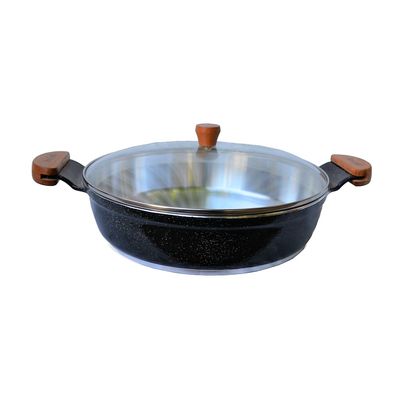 Frigideira Preto Liso Alumínio Fundido Usinado JavaliAM 30cm