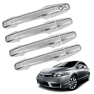 Kit Aplique Cromado Maçaneta Retrovisor Sem Pisca New Civic 2007 à 2011