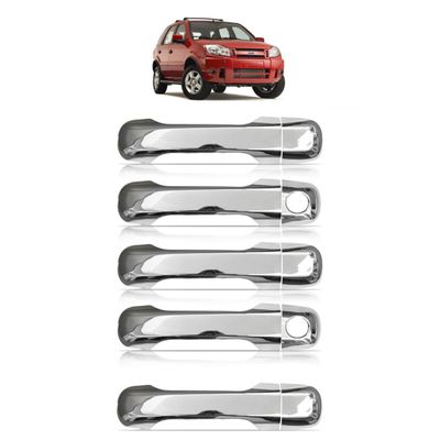 Kit Aplique Cromado Capa Maçanetas + Traseira Ecosport 2004