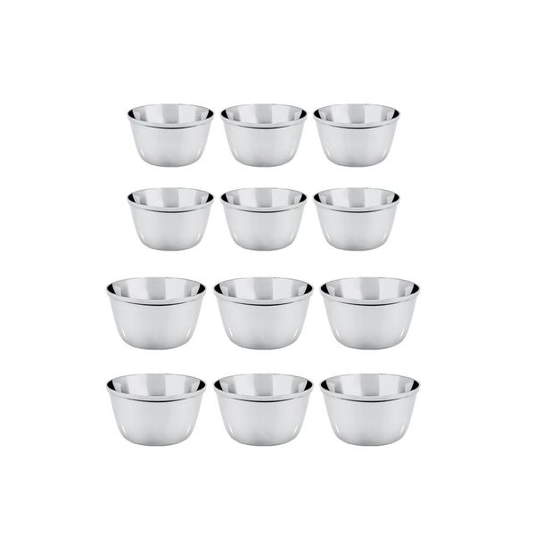 Ramekin Tigela Inox Sobremesa Mini Bolo Sufle Kit 90 e 120ml