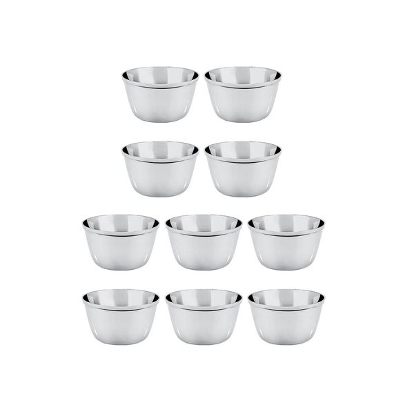 Ramekin Tigela Inox Sobremesa Mini Bolo Sufle Molho 120ml 10un