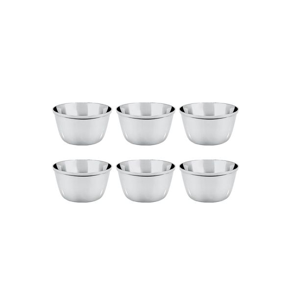 Ramekin Tigela Inox Sobremesa Mini Bolo Sufle Molho 120ml 6un