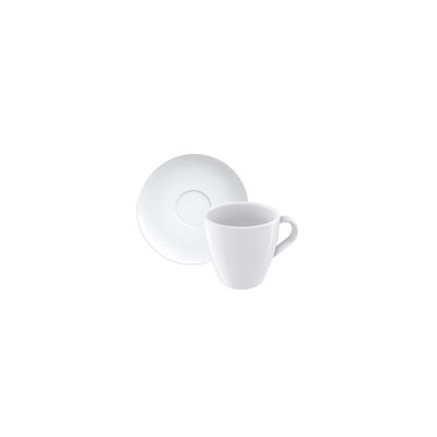 Kit Xícara e Pires de Cappuccino Tramontina Paola em Porcelana 200 ml 12 Peças