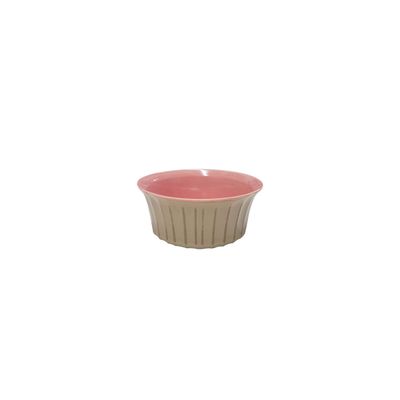 Tigela Ceramica Rosa Bege Bowl Pequeno Petisco 10cm
