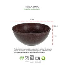 Tigela Bowl Cumbuca Salada Açai Sopa Marrom BPA Free 700ml