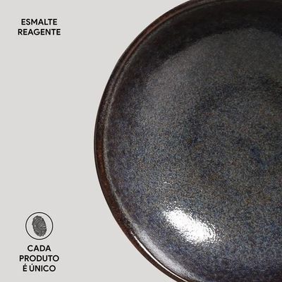 Conjunto de Cumbucas Porto Brasil Orgânico Titanium Azul Escuro 520ml - 6 Peças