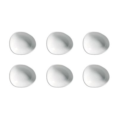 Conjunto de Cumbucas Oval Porto Brasil Orgânico New White 265ml - 6 Peças