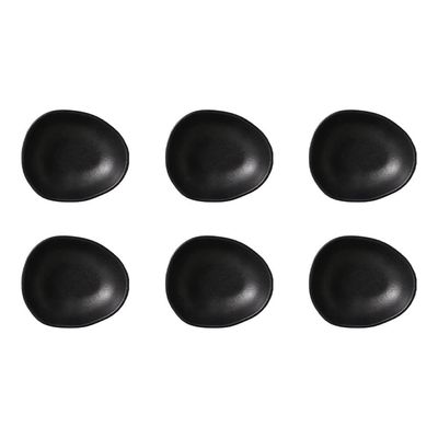 Conjunto de Cumbucas Ovais Porto Brasil Orgânico Preto Matte 265ml - 6 Peças