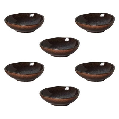 Conjunto de Cumbucas Ovais Porto Brasil Orgânico Titanium 265ml - 6 Peças