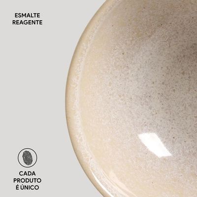 Conjunto de Cumbucas Porto Brasil Coup Stoneware Latte 360ml - 6 Peças