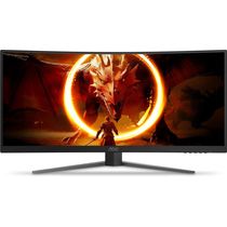 Monitor Gamer Curvo 34" LED AOC AGON U34G4C/57 Ultrawide QHD 180Hz 0,5ms Preto e Cinza