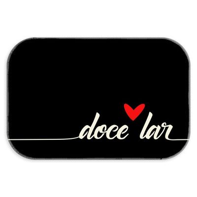 Tapete Capacho Decorativo Doce Lar 34X60cm Único