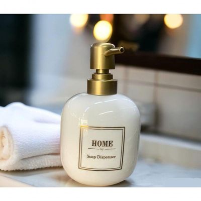 Porta Sabonete Líquido De Porcelana Oval Branco Lavabo Luxo