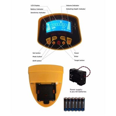Detector  Metais Profissional  Display Lcd Que Encontra Ouro Prata Moedas E Tesouros