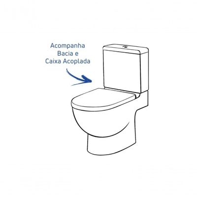 Kit Vaso Sanitário Com Caixa Acoplada Monte Carlo Branco