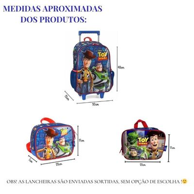 Kit Mochila De Rodinhas E Lancheira Sortido Toy Story