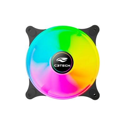Cooler Fan Gamer 120mm ARGB 6 Pinos 12V DC F9-L170RGB Preto