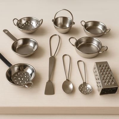 cozinha infantil Mini Utensílios 15 Peças metal Funcionais brinquedo