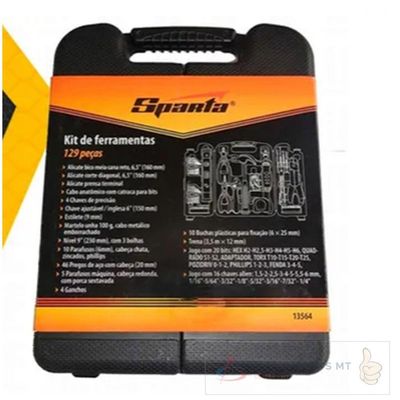 Jogo De Ferramentas Kit Com 129 Peças + Maleta