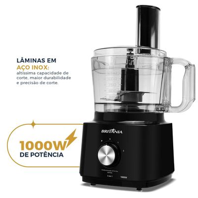 Multiprocessador Britânia 1000W 3 em 1 All In One BMP900P 127V
