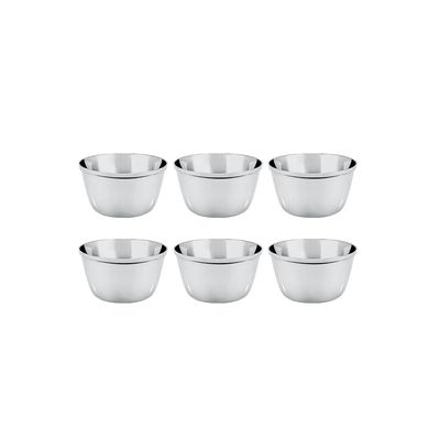 Ramekin Tigela Inox Sobremesa Mini Bolo Sufle Molho 90ml 6un