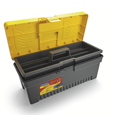 Caixa Plástica Organizadora de Ferramentas 17" Maleta Master Tramontina 43x19cm Bandeja Removível