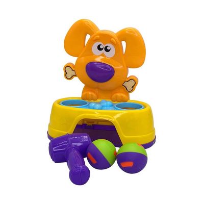 Brinquedo Infantil Coordenação Bate Dog 2 Bolinhas e Martelo