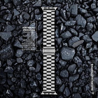 Pulseira para Apple Watch 38 / 40 / 41 MM - Metal Armor - Prata - Gshield