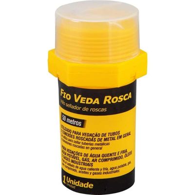 Fio Veda Rosca 50m Ptfe Vonder Vedação Total Estojo Plástico