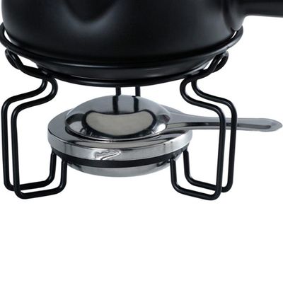 Aparelho de Fondue para Queijo Fracalanza em Cerâmica 8 Peças - Preto