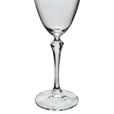 Conjunto de Taças para Água Bohemia Silver Rim 350ml - 6 Peças