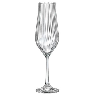 Conjunto de Taças para Champanhe Bohemia Tulipa Optic em Cristal 170ml - 6 Peças