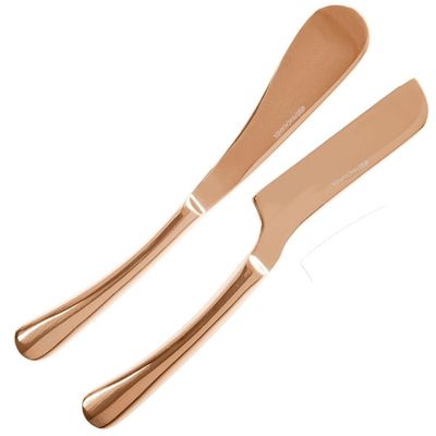 Jogo de Facas para Queijo Fracalanza em Aço Inox Cobre - 4 Peças