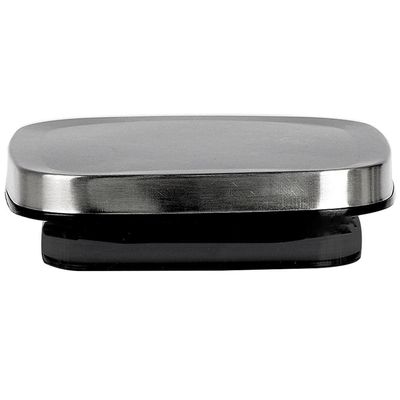 Porta Mantimentos Quadrado Dynasty em Vidro Borossilicato com Tampa de Metal Prata  800 ml