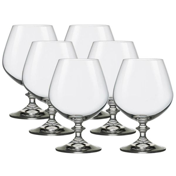 Conjunto de Taças para Conhaque Bohemia Angela 400 ml em Cristal Ecológico - 6 Peças